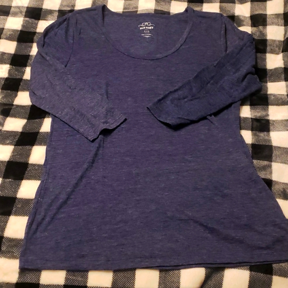Old Navy 3/4 sleeve navy t shirt